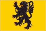 Le drapeau du Nord-Pas-de-Calais arbore le lion des Flandres, lion noir avec griffes et langue rouges sur fond jaune or. Son origine reste confuse.
